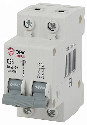 Автоматический выключатель 2P Эра ВА 47-29 SIMPLE-mod-14 400_400_3071251
